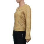 New Women Quilted Leather Jacket - Image 4