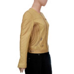 New Women Quilted Leather Jacket - Image 3