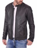 Motorcycle New Mens Slim fit Leather Jacket