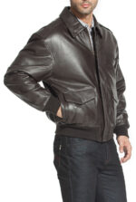 Landing Leathers Men's Air Force A-2 Leather Flight Bomber Jacket - Image 3